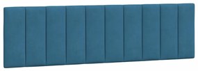 Letto con materasso blu 180x200 cm in velluto