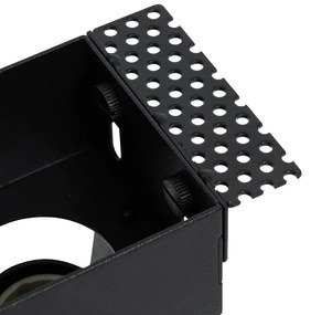 Set di 6 faretti incasso neri GU10 50mm senza cornice - Oneon