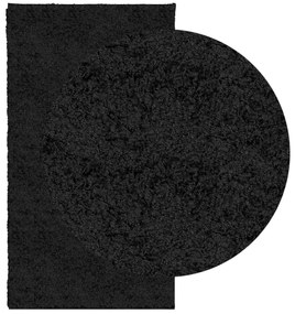 Tappeto Shaggy a Pelo Lungo Moderno Nero 60x110 cm