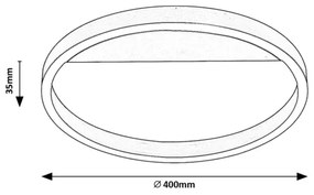 Rabalux 71309 - Plafoniera LED THRIC LED/20W/230V, finitura dorata