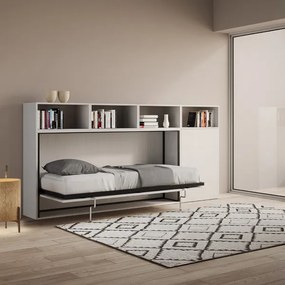Letto NABOR singolo a scomparsa Bianco Frassino Composizione A