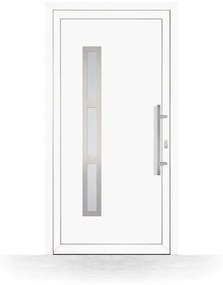 Portoncini in pvc, doppi vetri, bianco, 760 x 1885 mm ou su misura, modello Gallarate, configura individualmente