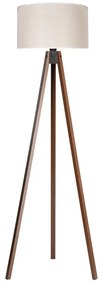 Duolla - Lampada con piedistallo 1xE27/60W/230V diametro 44 cm color crema/wenge
