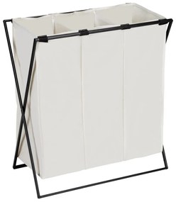 WENKO 71298800 - Cesto portabiancheria TRIO 69x76 cm crema/nero