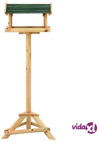 vidaXL Mangiatoia Uccelli con Supporto 37x28x100 cm in Legno Abete