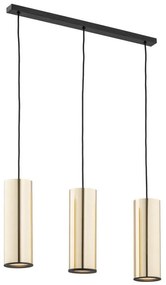 Argon 1486 - Lampadario a sospensione con filo LINEA 3xE27/15W/230V ottone/nero