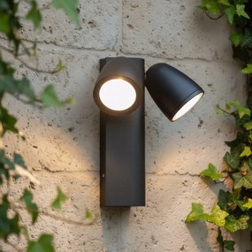 Applique da Esterno Orientabile IP65 2xGU10 serie AXIS - Nera