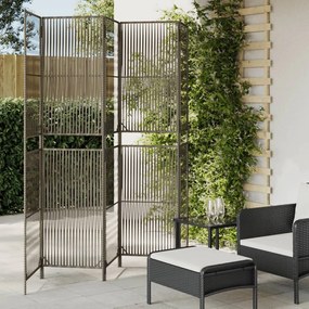 Divisorio Per Ambienti A 5 Pannelli Grigio İn Polyrattan /