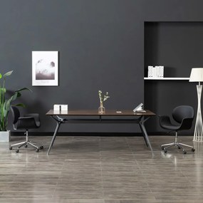 Sedia Da Pranzo Girevole Nero İn Similpelle /