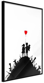 Poster  Banksy: Kids on Guns  Cornice Quadri Cornice nera, Larghezza x Altezza Home decor 20x30