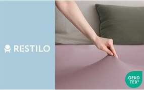 Lenzuolo con angoli rosa polveroso in jersey 90x200 cm Amber – Restilo