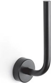 Kamalu - Portarotolo verticale in acciaio inox nero opaco installazione a muro | Monde-N