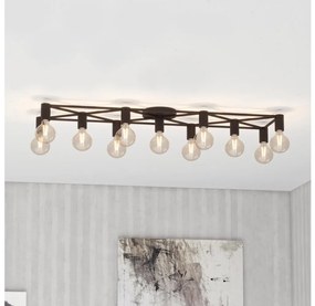 Eglo 43722 - Plafoniera SPEKE 11xE27/40W/230V nero