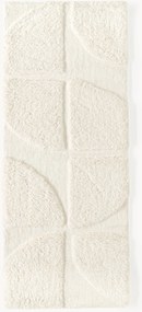 Passatoia soffice a pelo lungo con motivo in rilievo Jade