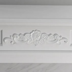 Camino elettrico da terra Bianco effetto marmo TRUMAN L121 x P38 x H108 cm