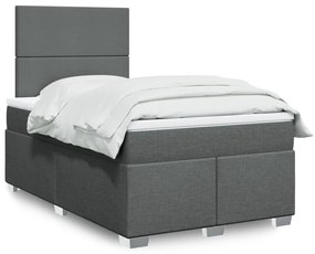 Giroletto A Molle Con Materasso Grigio Scuro 120x200 Cm Tessuto /