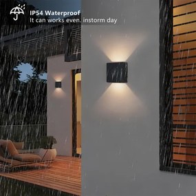 Brilagi - Applique da esterno LED DOUBLERAY LED/6W/230V nero IP54