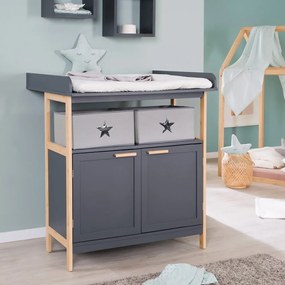 Cassettiera bassa per bambini antracite 87x75 cm Berlin - Roba