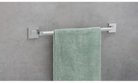 WENKO 22684100-Porta asciugamani VACUUM-LOC QUADRO ED 60,5x6 cm argento/cromo lucido