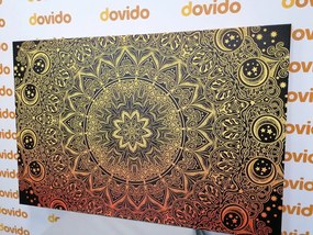 Quadro su tela – Mandala orientale dorata