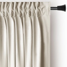 Tenda parzialmente oscurante beige in velluto 140x245 cm Pleat – Restilo