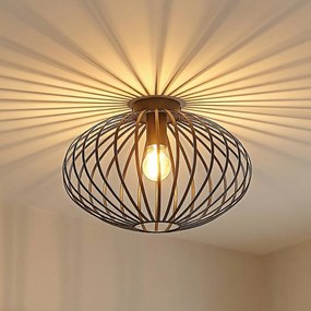 Plafoniera soffitto Maivi Lindby, dimmerabile, Nero, Soggiorno / Sala da pranzo, Metallo, Moderno, Plafoniera