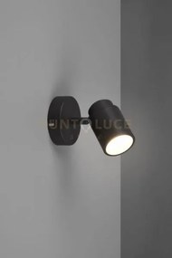 Angelo h2o spot singolo orientabile nero ip44 h.15,5cm 1 luce attac...