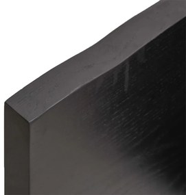 Ripiano muro grigio scuro 160x60x4 cm massello rovere trattato