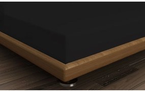 Lenzuolo con angoli nero in cotone 140x200 cm – Mijolnir