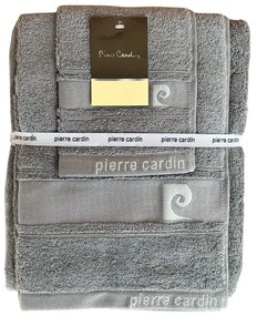 Set asciugamano bagno viso ospite telo Pierre Cardin Luxury  Colore Grigio