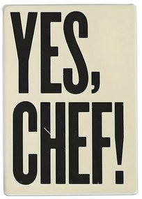 Tagliere in vetro scritta Yes chef 20x30 cm