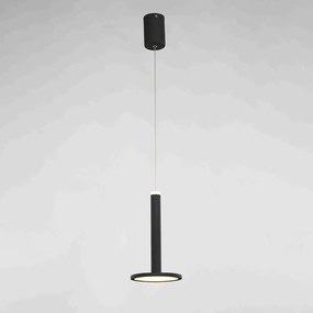 Lampadario A Sospensione Moderno Tua Metallo E Lgp Nero Led 9W Doppia Emissione