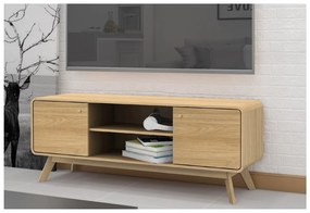 Tavolo TV in rovere colore naturale 140x53 cm Cassie - Støraa