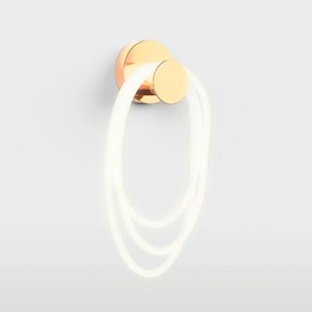 Applique LED neoclassico Polly dorato IP20, luce bianco caldo 2600 lumen,