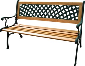 Panca da Giardino in Legno e Ghisa 52x125x74 cm Ranieri Rombo...