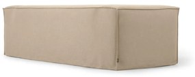 Kave Home - Divano sfoderabile Blok 3 posti in lino beige