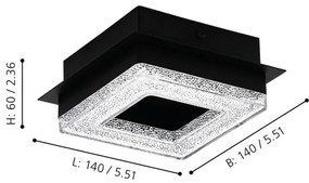 Eglo 99324 - Plafoniera LED FRADELO 4xLED/4W/230V