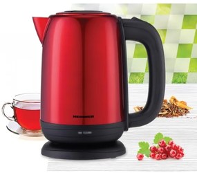 Heinner HEK-2200RDSS - Bollitore rapido 1,7 l 2200W/230V rosso/nero