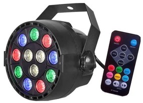 Proiettore per discoteca LED/12W/230V multicolore + telecomando