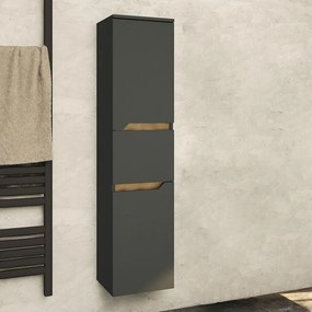 Colonna bagno sospesa colore nero grafite opaco 142 cm| LAC-ARES - KAMALU