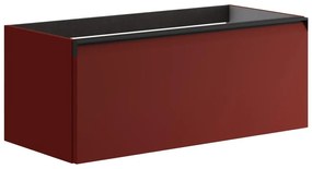 Mobile da bagno sotto lavabo Fusion rosso opaco L 99.5 x H 40 x P 45.5 cm 1 cassetto, lavabo non incluso