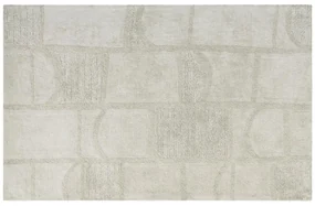 Tappeto a rilievo 160 x 230 cm in Cotone di artigianato 1800 g/m2 Avorio - HAZELA
