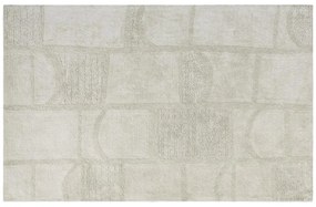 Tappeto a rilievo 160 x 230 cm in Cotone di artigianato 1800 g/m2 Avorio - HAZELA