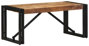 Tavolino 80x40x35 Cm İn Legno Massello Di Mango Grezzo /