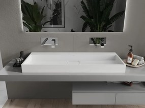 Mexen Ava lavabo da appoggio in conglomerato B/O 120 x 46 cm, bianco - 23011200