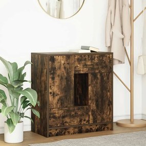 Credenza Con Cassetti E Ante Rovere Fumo 70,5x34x74,5 Cm /