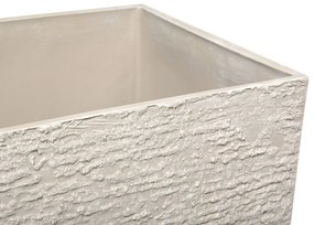 Vaso rettangolare per interno ed esterno beige 40x40x81cm GAZA Beliani