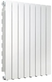 Radiatore acqua calda PRODIGE MODERN in alluminio, 8 elementi, interasse 800 mm, bianco