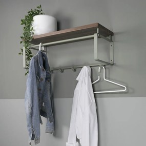 Attaccapanni da parete marrone/verde polveroso in metallo con scaffale 70 cm Rex – Spinder Design