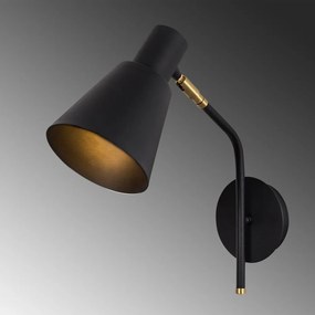 Lampada da parete in nero e oro ø 15 cm Sivani - Opviq lights
